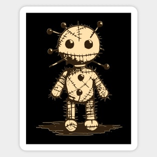 Cute Voodoo Doll - Minimalist Ink Magnet